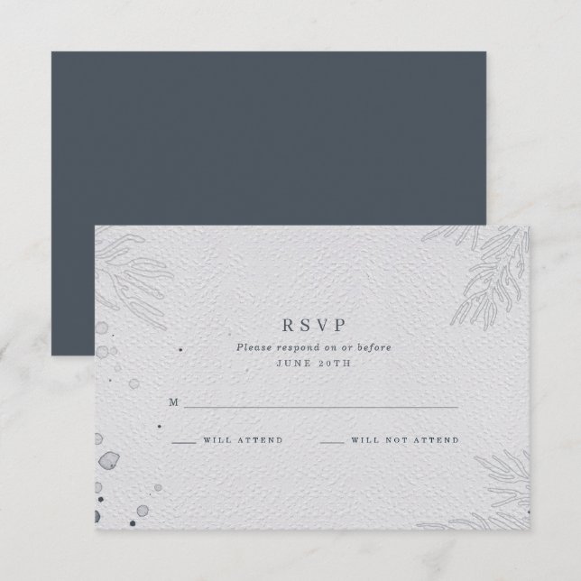 Elegant Beach Wedding RSVP (Front/Back)