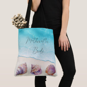 Elegant Beach Wedding  Seashells Pearls Nautical  Tote Bag
