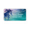 Elegant Beach Wedding Watercolor Palm Tree Address
