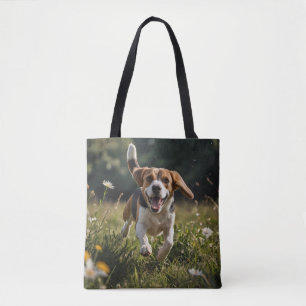 Elegant Beagle Shoulder Tote Bag