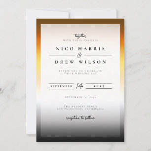 Elegant Bear Pride Wedding Invitation