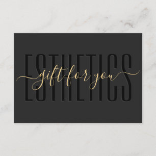 Elegant Beautician Esthetician Black Gift Card