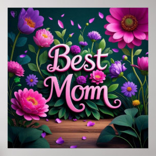 Elegant Beautiful Best Mum Flowers Poster