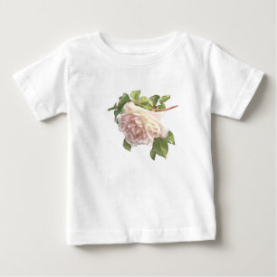 Elegant beautiful blushing white ivory pink roses baby T-Shirt