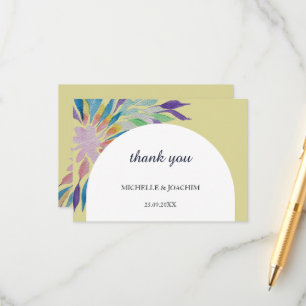 Elegant Beautiful Boho Floral Watercolor Art Enclosure Card