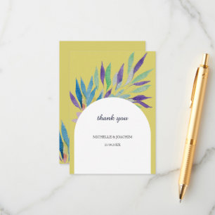 Elegant Beautiful Boho Floral Watercolor Art Enclosure Card