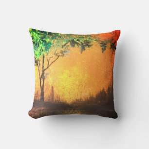 Elegant, Beautiful Golden Sunset Reflection Cushion