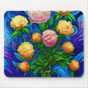 Elegant Beautiful Peony Collection Mouse Mat
