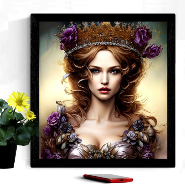 Elegant Beautiful Princess Purple Rose Poster (Creator Uploaded)