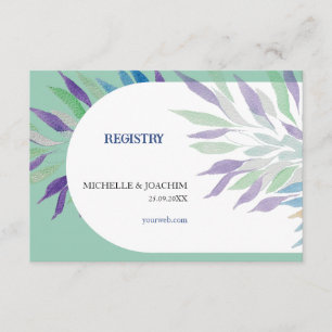 Elegant Beautiful Purple Boho Floral Watercolor Enclosure Card