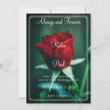 Elegant Beautiful Rose Wedding Invitation