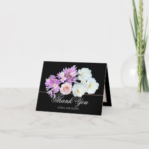 Elegant Beautiful Roses and Crocuses Thank You Card