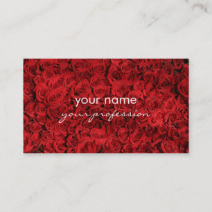 elegant beautiful stylish red roses photograph business card