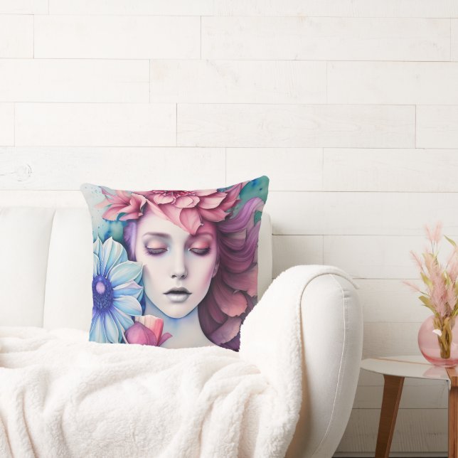 Elegant  beautiful unique floral deco throw pillow (Couch)