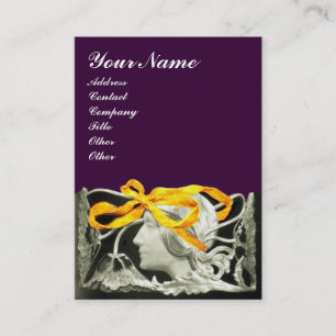ELEGANT BEAUTY black and white ,yellow purple Business Card