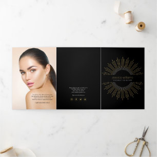 Elegant Beauty Gold Sunburst Black Brochure