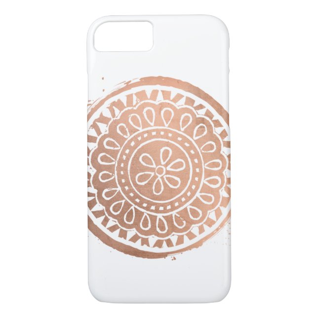Elegant Beauty Mandala Logo Rose Gold Case-Mate iPhone Case (Back)