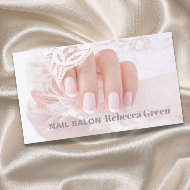 Elegant beauty manicurist nail artist nail salon business card (Elegant beauty manicurist nail artist nail salon business card)
