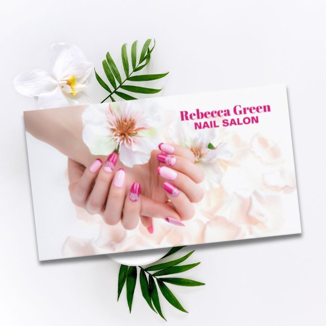 Elegant beauty manicurist nail artist nail salon business card (Elegant beauty manicurist nail artist nail salon business card)