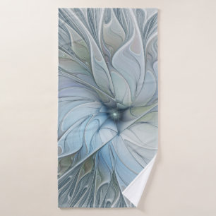 Elegant Beauty Modern Abstract Fractal Art Flower Bath Towel