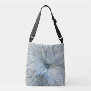 Elegant Beauty Modern Abstract Fractal Art Flower Crossbody Bag