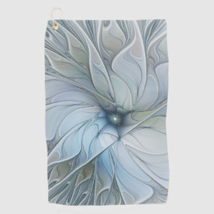 Elegant Beauty Modern Abstract Fractal Art Flower Golf Towel