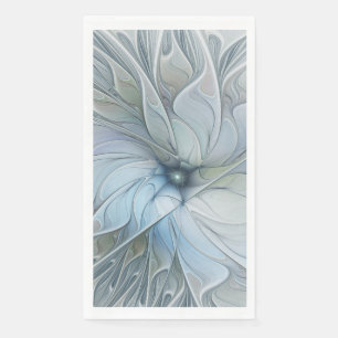 Elegant Beauty Modern Abstract Fractal Art Flower Napkin