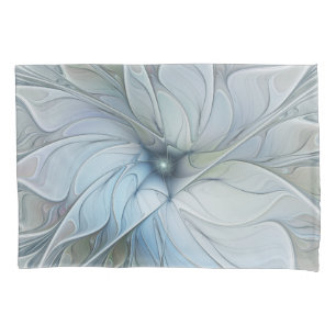 Elegant Beauty Modern Abstract Fractal Art Flower Pillowcase