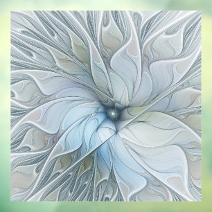 Elegant Beauty Modern Abstract Fractal Art Flower Window Cling