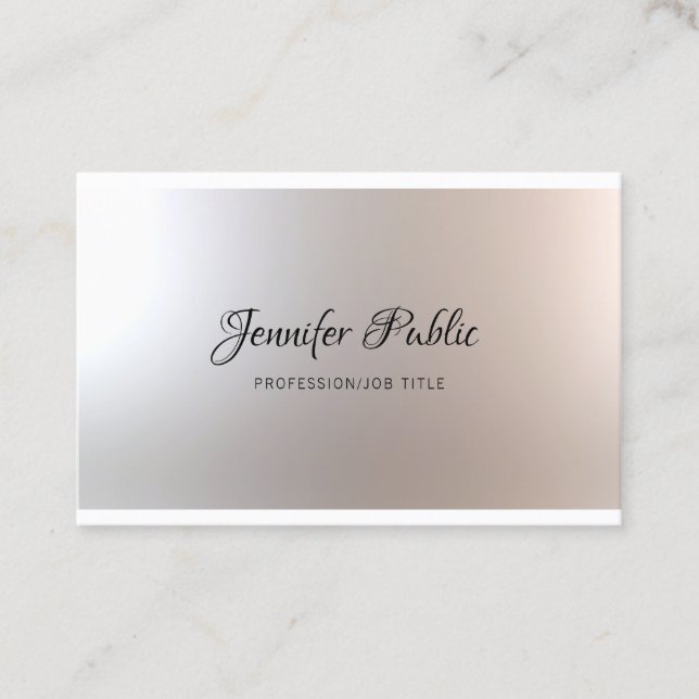 Elegant Beauty Salon Makeup Artist Glam Template Business Card (Front)