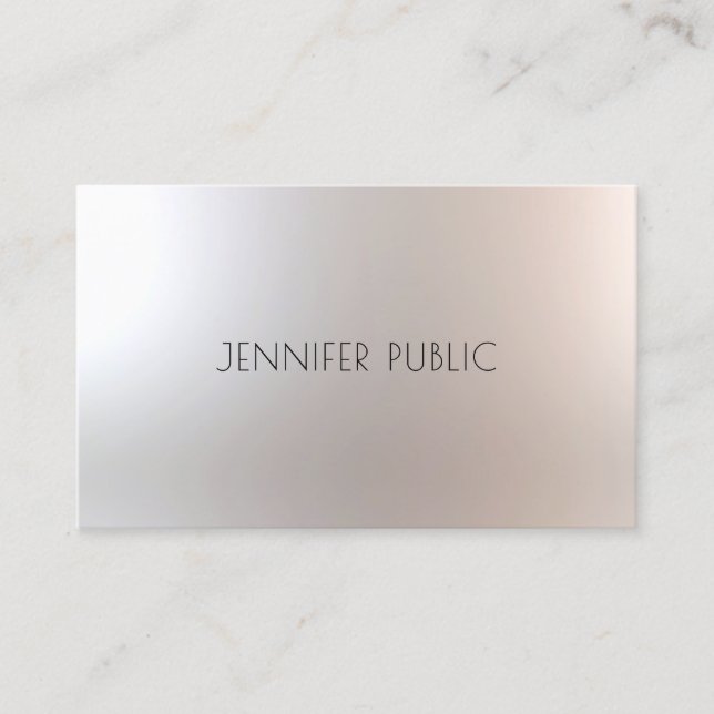 Elegant Beauty Salon Makeup Artist Glamour Plain Business Card (Front)