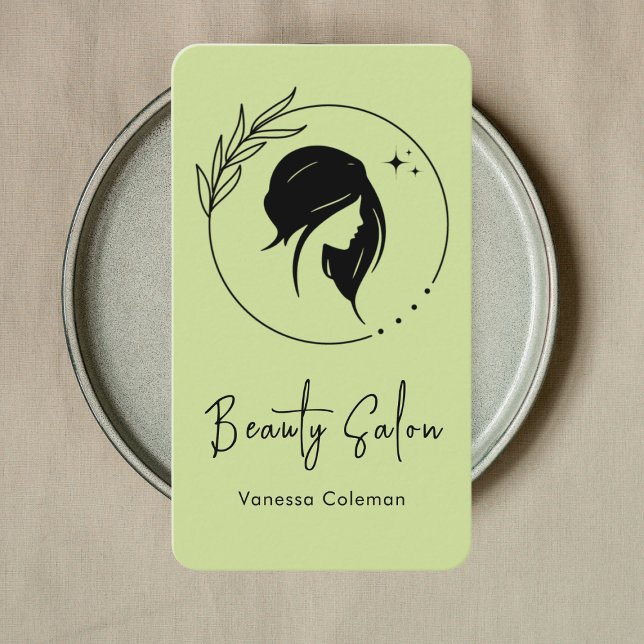 Elegant Beauty Salon Modern Stylish Business Card (Creator Uploaded)