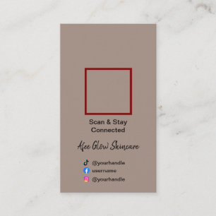 Elegant beauty skincare minimalist business card