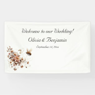 Elegant Bee & Floral Wedding Banner