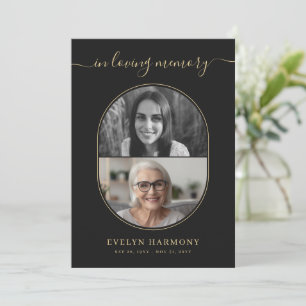 Elegant Before & After Photo Funeral Program Programme