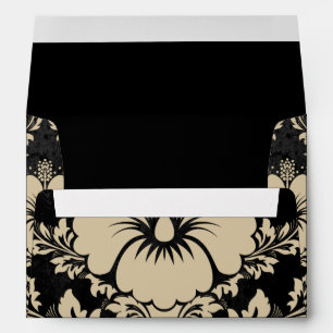 Elegant beige and black damask Christmas elegant Envelope