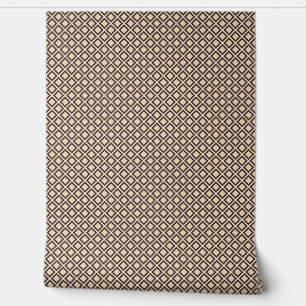 Elegant Beige and Brown Geometric Pattern Wallpaper