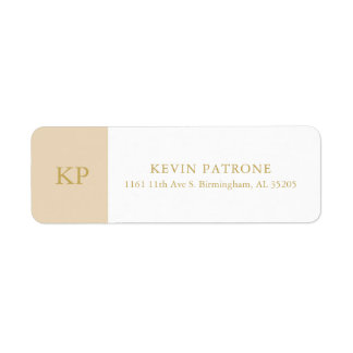 Elegant beige and white | Gold Minimalistic Text