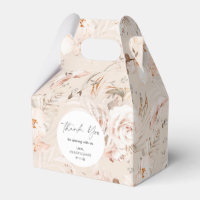 Elegant beige botanical floral garden wedding fav