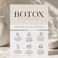 Elegant Beige Botox Aftercare Instructions Card
