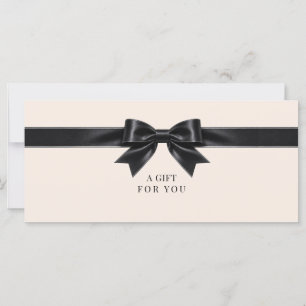 Elegant Beige Bow Gift Certificate