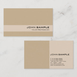 Elegant Beige Brown Modern Professional Simple Business Card