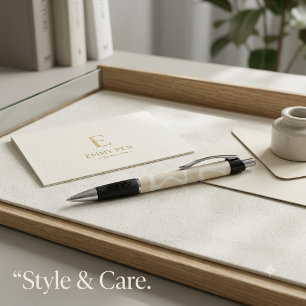Elegant Beige Cream Simple Organic Pattern Emmy