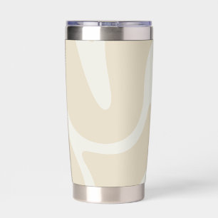 Elegant Beige Cream Simple Organic Pattern Insulated Tumbler