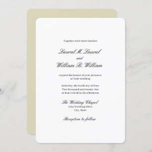 Elegant Beige - Families Wedding Invitation
