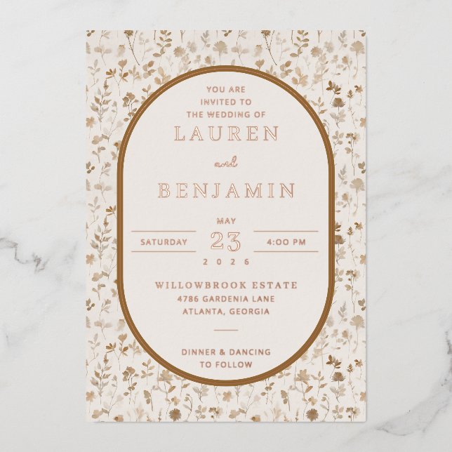 Elegant Beige Floral (Front)