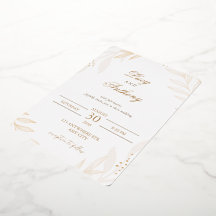 Elegant Beige Floral Wedding Invitation Template