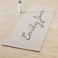 Elegant Beige Handwritten Script Name Custom 