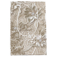 Elegant beige lace with diamond