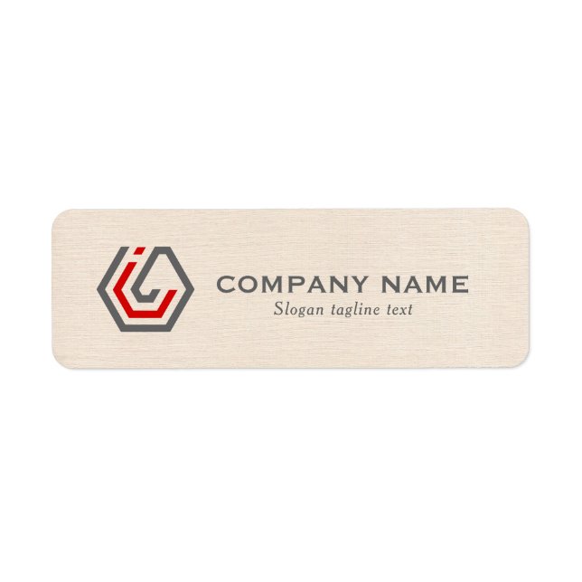 Elegant Beige Linen & stand in logo (Front)